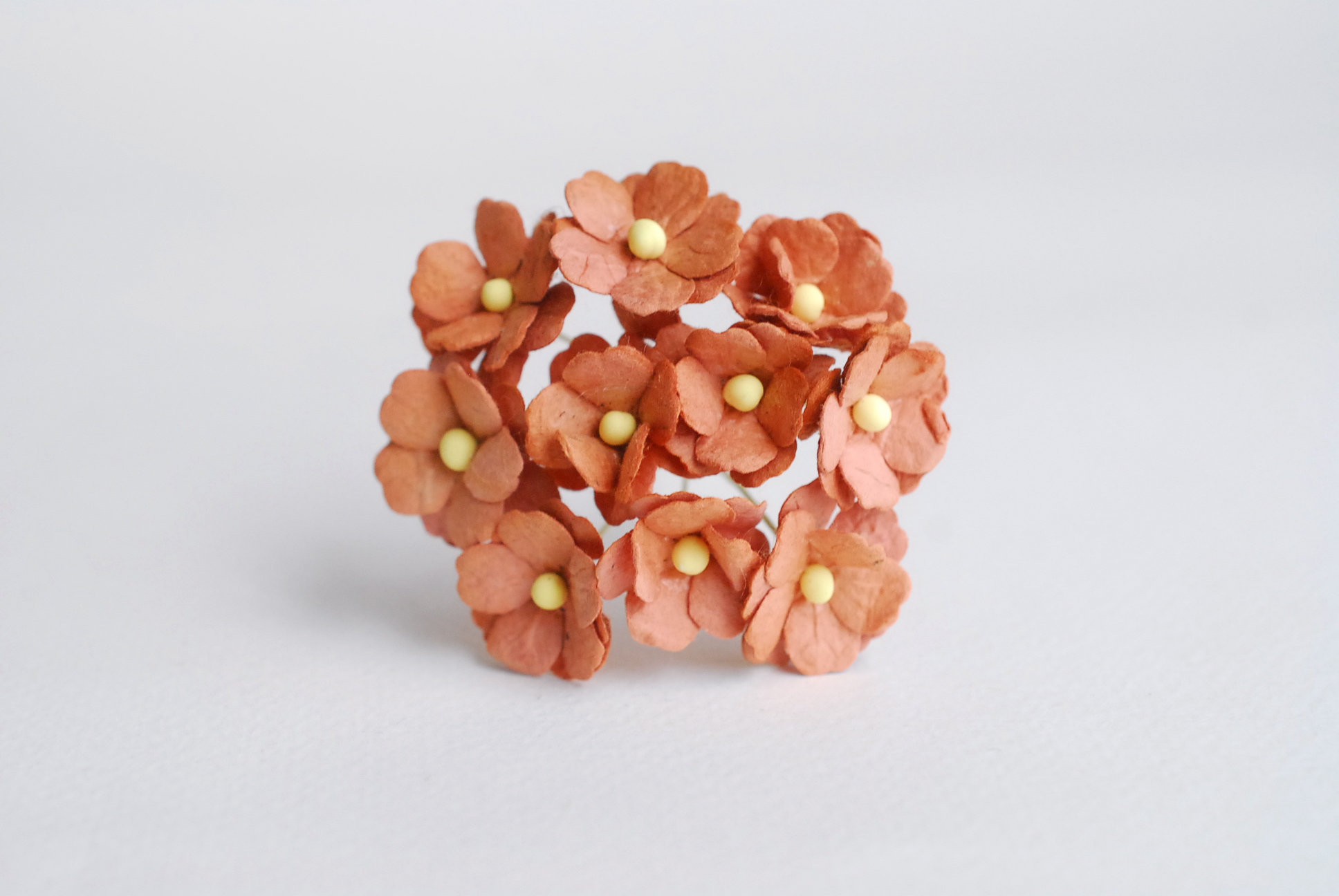 ดอกไม้กระดาษสา ราคาส่ง, ดอกไฮเดรนเยียกระดาษสา ดอกไม้ประดิษฐ์ ตกแต่งงานแต่งงาน ประดิษฐ์ข้อมือเพื่อนเจ้าสาว ขนา่ด 1.5 cm., สำหรับของชำร่วย, งานแต่งงาน, ดอกไม้ทำข้อมือเจ้าสาว สีน้ำตาล จำนวน 100 ดอก Paper flower,100 Pieces mulberry hydenyia brown color