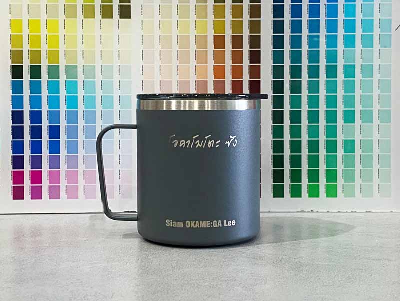 สลักชื่อ สลักข้อความ สลักรูป เลเซอร์ชื่อ เลเซอร์ข้อความ เลเซอร์รูป บนกระบอกน้ำ