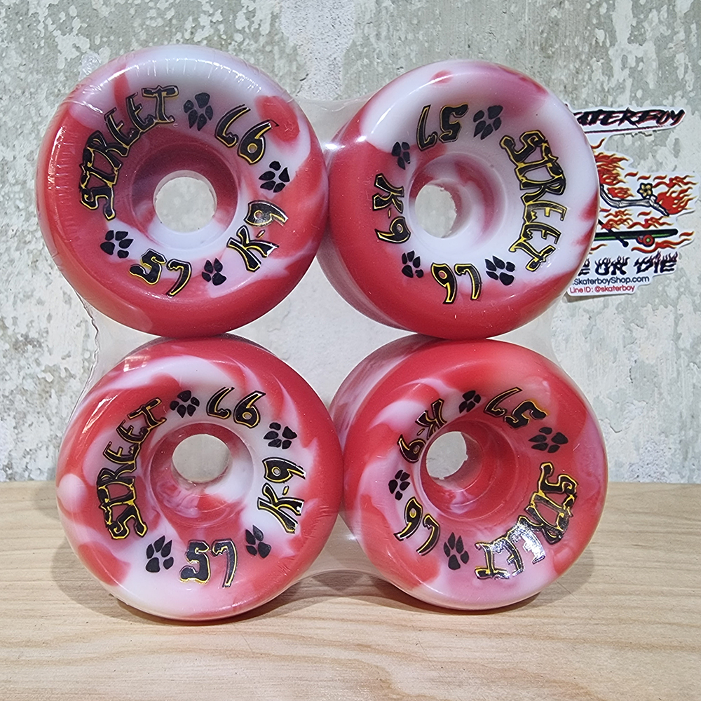 [0315][US] ล้อสเก็ตบอร์ด Dogtown K9 swirl ขนาด 57mm 95A 97A 99A แบ่งขาย FREE ลูกปืนล้อสเก็ตบอร์ด Abec7