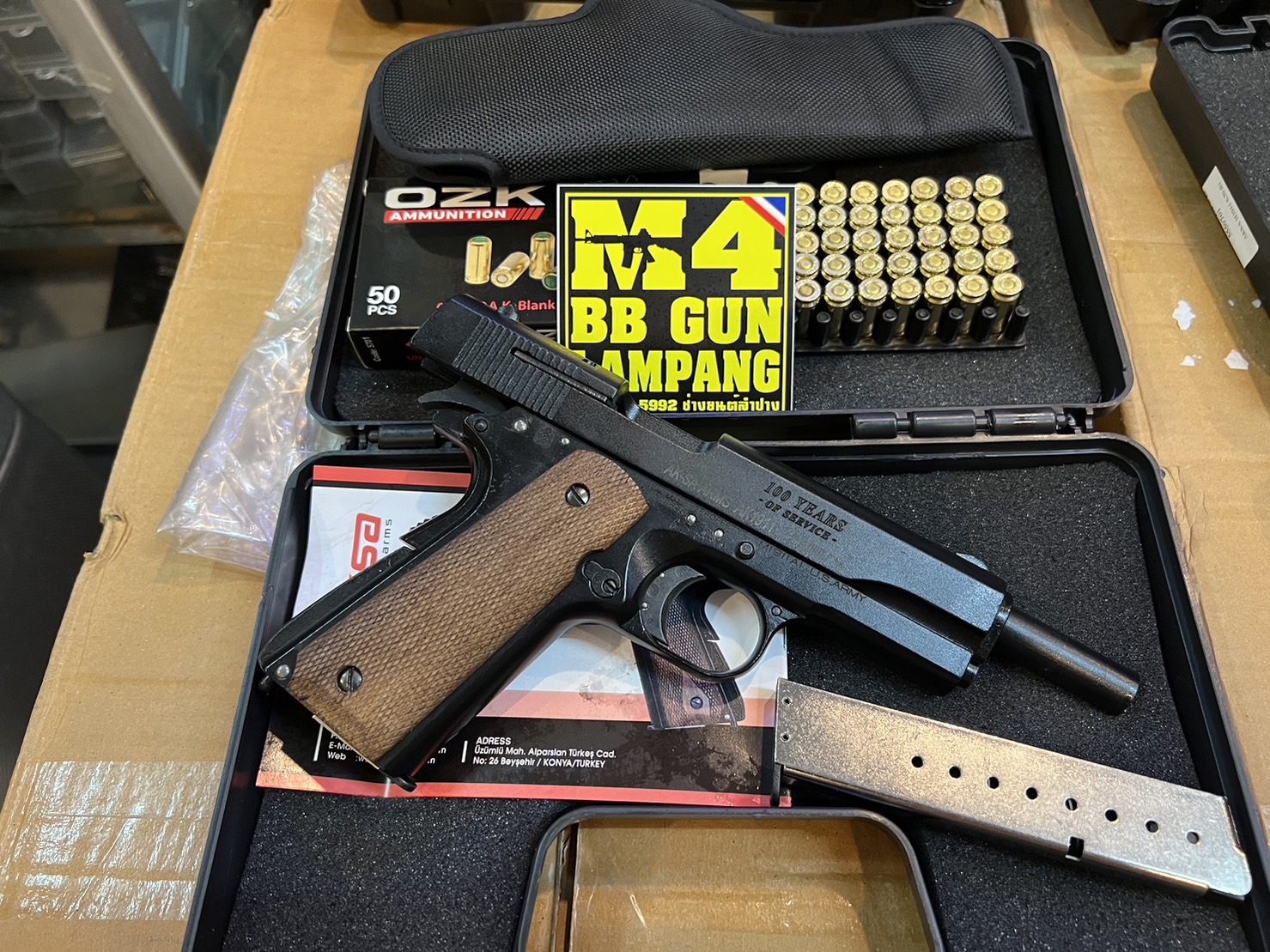 AKSA COLT 1911 ลาย 100 ปี สีดำ