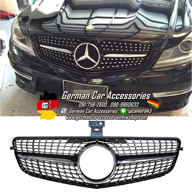 กระจังหน้าDiamond เส้นกลางดำ Benz W204