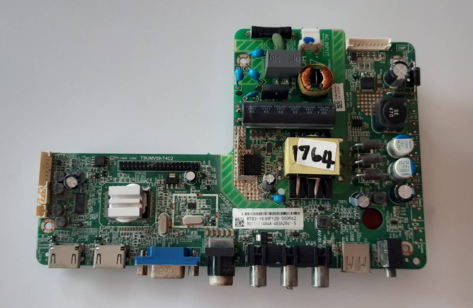 อันที่ 764 PHILIPS 32PHA4100S ซีสเตร็ม TSUMV59-T4C2 ดีเทสแล้ว