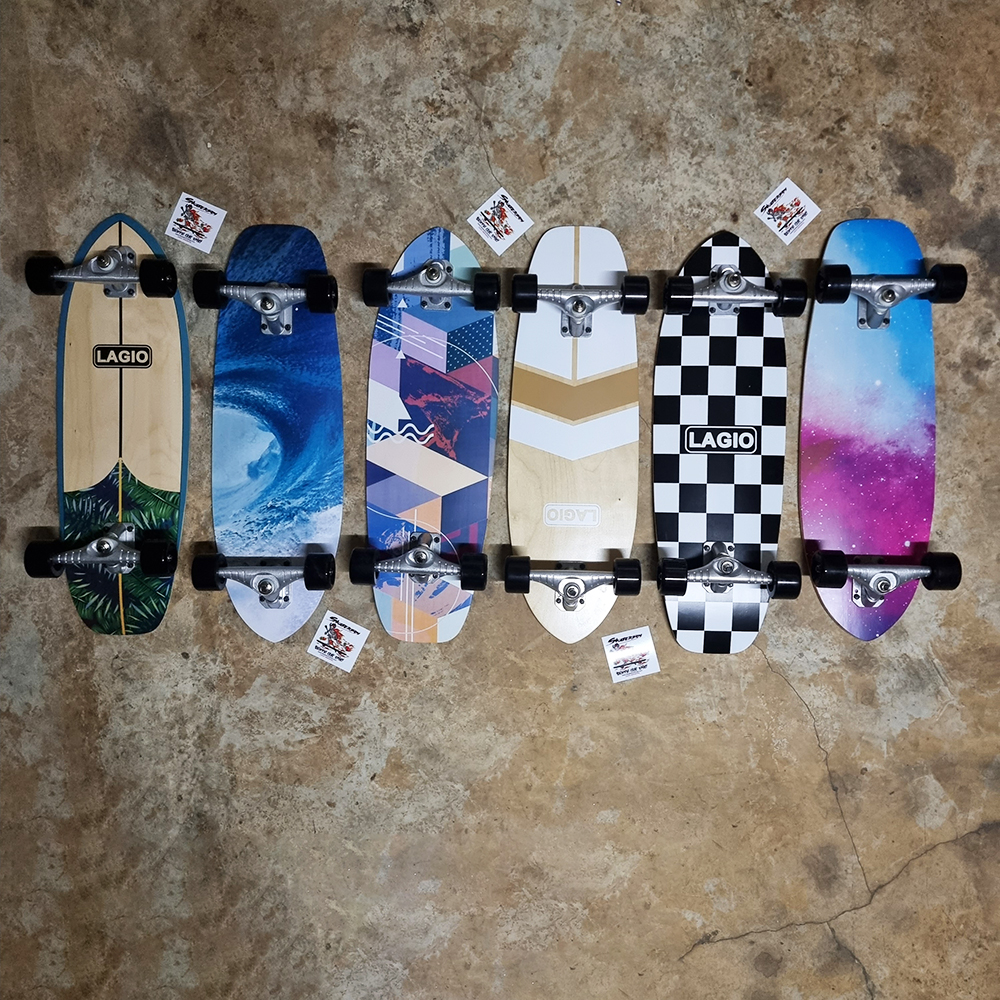 0201 Surf skate custom บอร์ด28.5นิ้ว สำหรับเด็ก สูงไม่เกิน 150cm บอร์ดไม้ เซิร์ฟ สเก็ตบอร์ด พร้อมเล่น