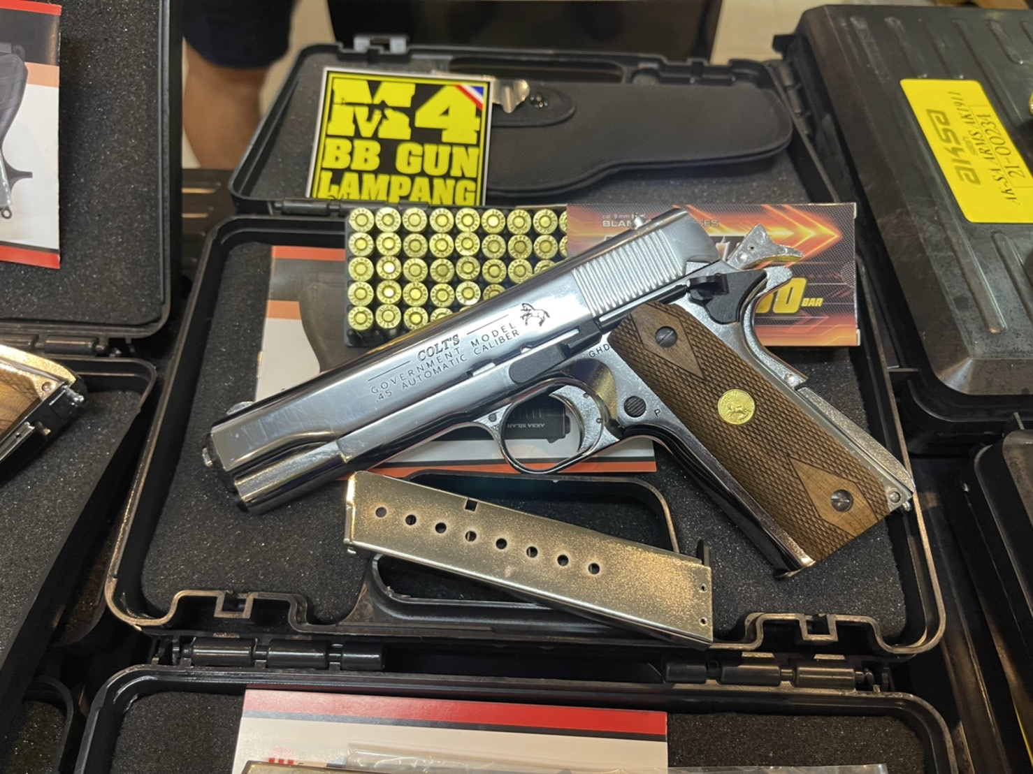 AKSA COLT 1911 ลาย Government สีเงินเงา