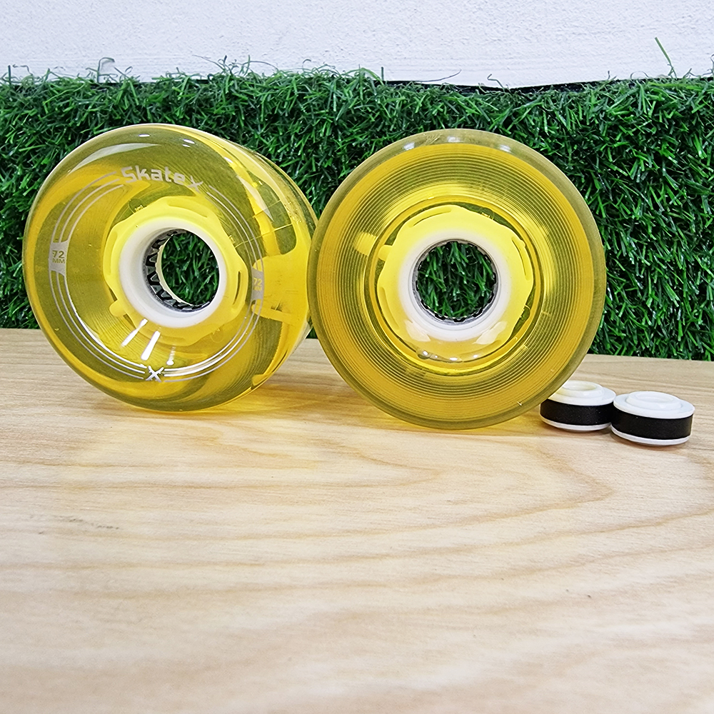 [0317] ล้อไฟ สเก็ตบอร์ด 70x40 82A 85 ขอบมน แกนพลาสติกใหญ่เซฟน้ำหนัก Luosenka