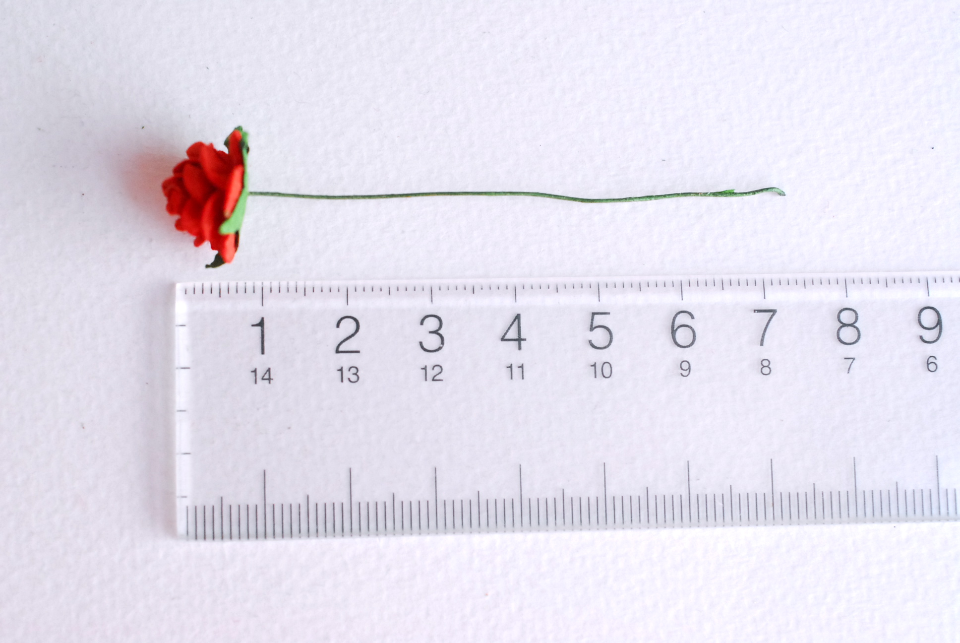 ดอกไม้กุหลาบกระดาษ ดอกกุหลาบจิ๋ว ดอกไม้กระดาษสา ขายส่ง, ดอกกุหลาบกระดาษสา สำหรับประดับ ตกแต่งของชำร่วย, งานแต่งงาน ขนาด 1.5 cm. จำนวน 100 ดอก สีแดง