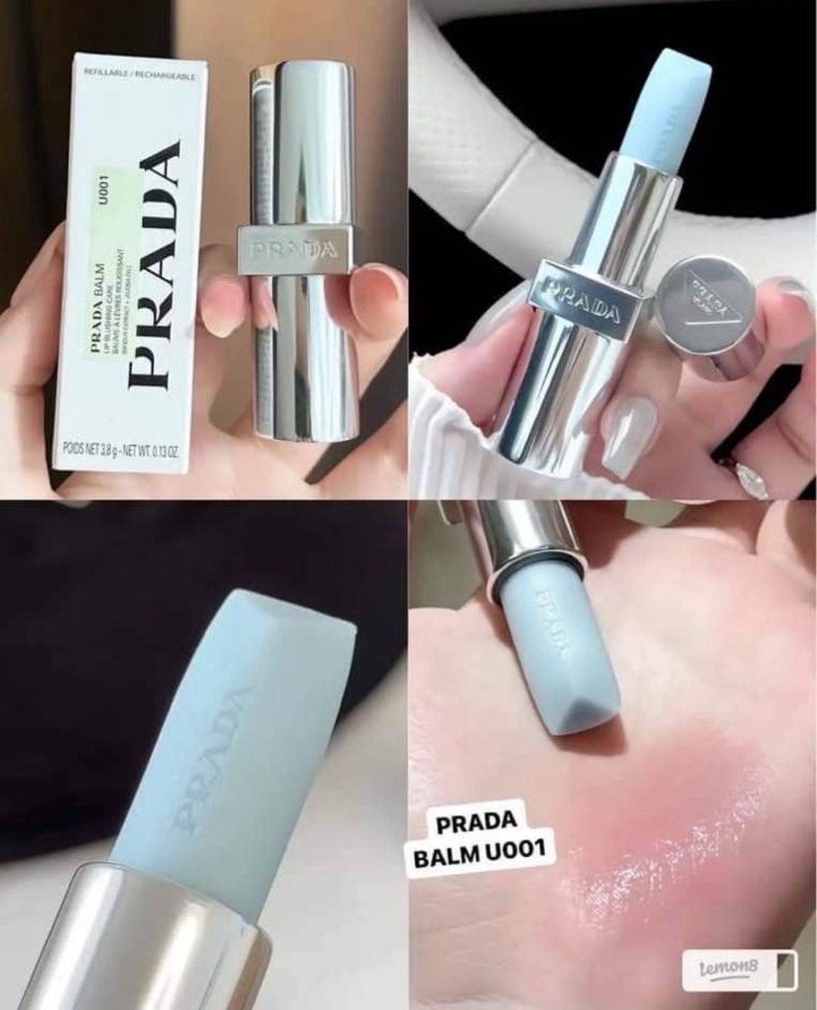 ลิปบาล์ม Prada Beauty Moisturizing Lip Balm 1.3 # U001 Astral Pink