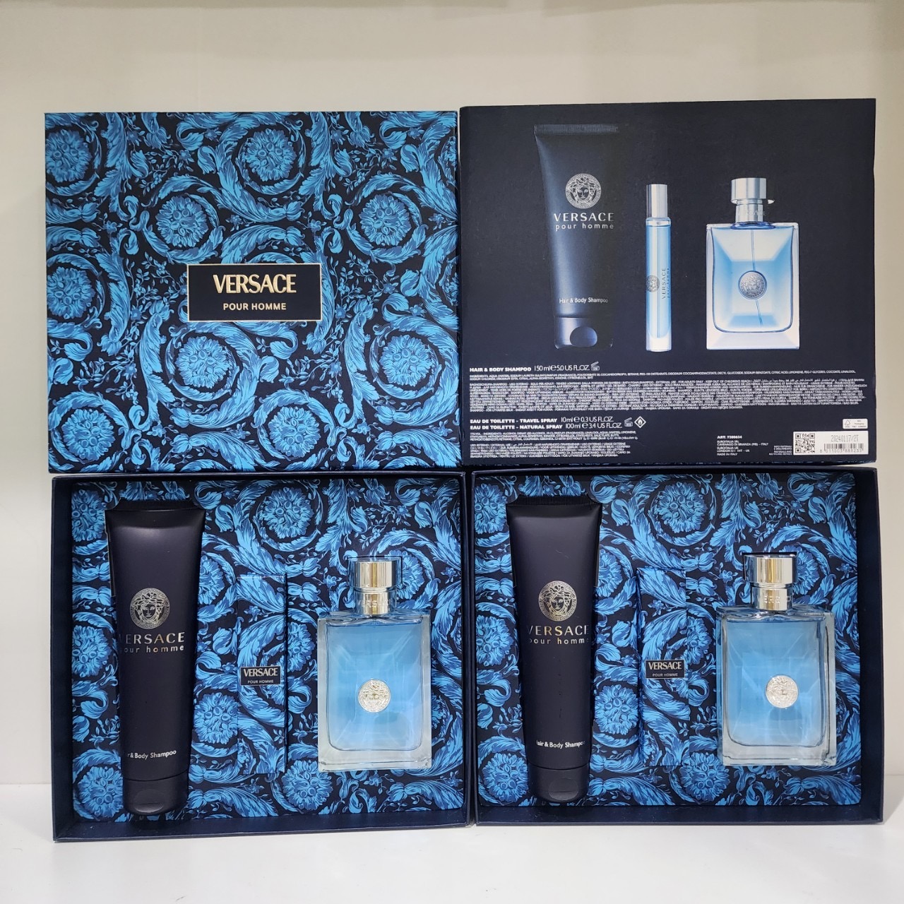 เซ็ทน้ำหอม Versace Pour Homme EDT 100 ml Gift Set 2024