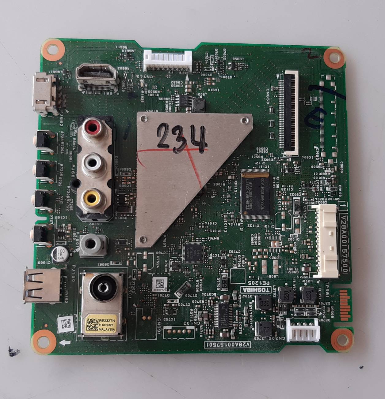 อันที่ 234 TOSHIBA 32L2550VT ซีสเตร็ม V28A00157500 ดีเทสแล้ว