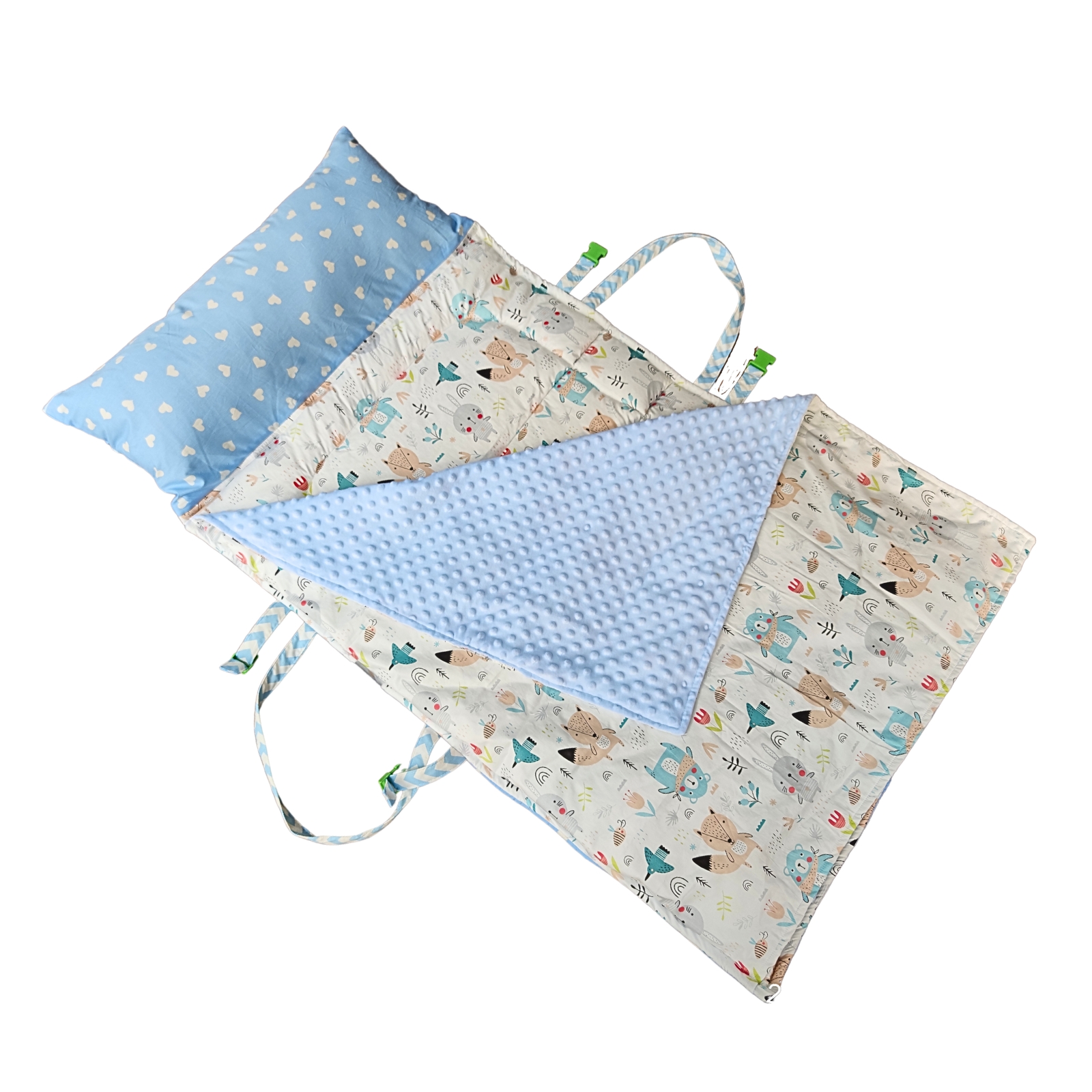 ที่นอนอนุบาล ที่นอนพกพา รุ่น cozy ซักทั้งชิ้น หมอนยาวเย็บติดตัวที่นอน