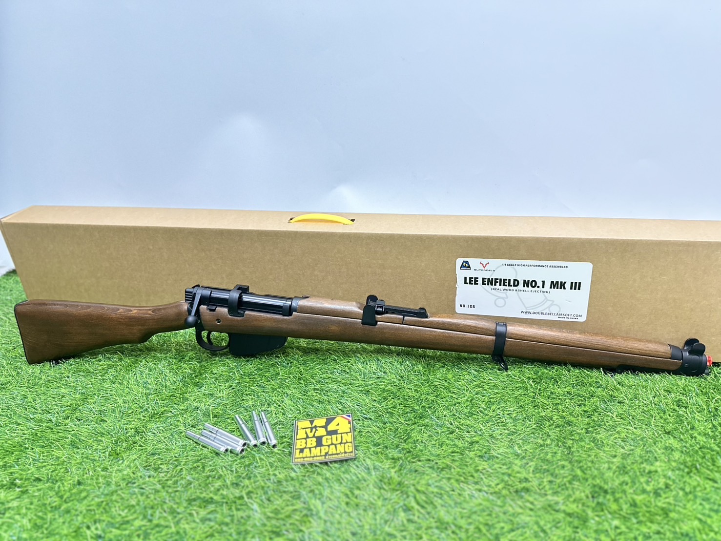 Double Bell 106 Lee-Enfield MK III Bolt Action Rifle (Real Wood)
