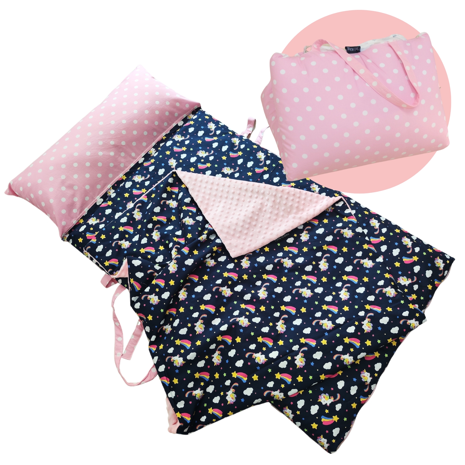 ที่นอนอนุบาลไส้กันน้ำ หมอนและที่นอนติดกัน ผ้าห่มแยก ถอดปลอกได้