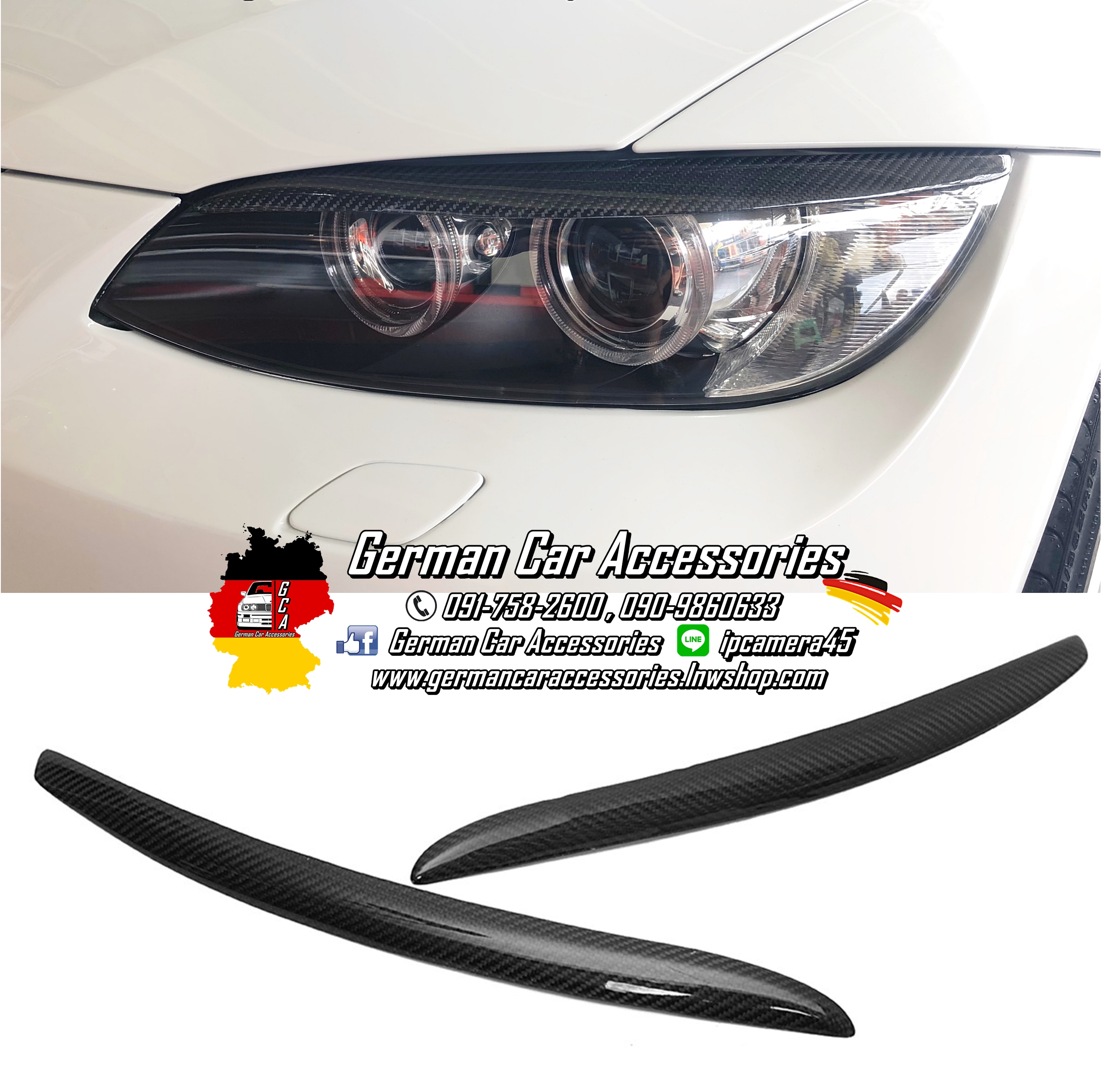 คิ้วไฟหน้าCarbon BMW E92,E93