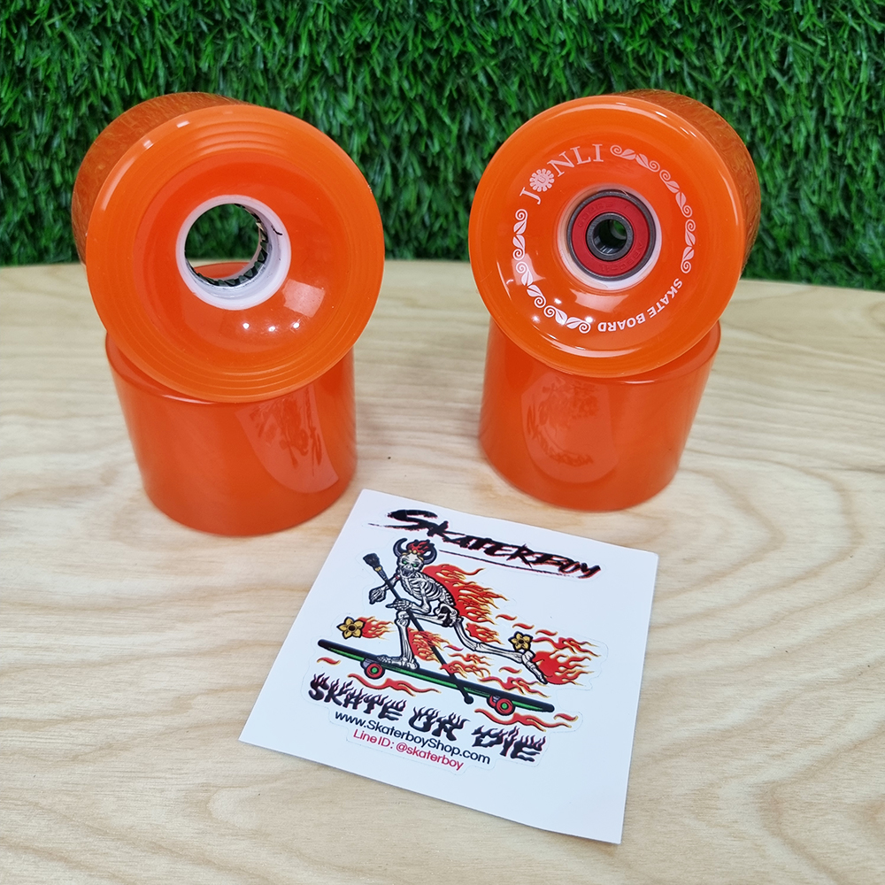 [0316][ลด50%] ล้อสเก็ตบอร์ด สีตามล้อไฟด้านในสีขาว 63x50mm 78A skateboard wheels
