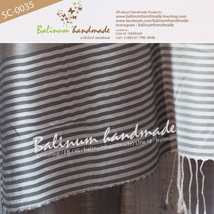 Thai Silk Scarf 100% Very Soft and Thin Fabric, Make You Feel Comfortable and Warm ผ้าพันคอผ้าไหม 100% เนื้อผ้านุ่ม ลื่น บางเบา ให้ความอบอุ่น รู้สึกสบาย สามารถนำมาพันคอหรือคลุมไหล่ก็ได้ (ใช้ได้ทั้งผู้หญิงและผู้ชาย) เงิน (Silver)