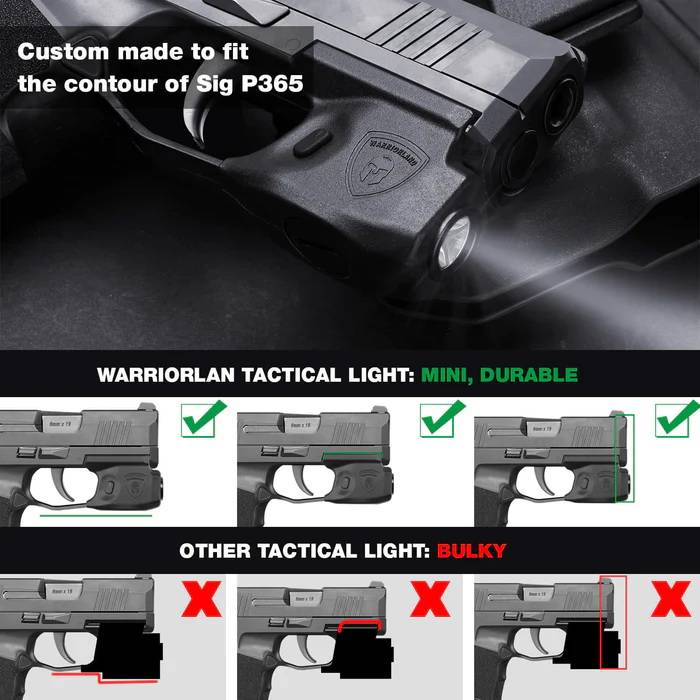 ไฟฉาย Warriorland SL-1 + ซองพกใน Kydex รุ่น Sig Sauer P365 (K2460)