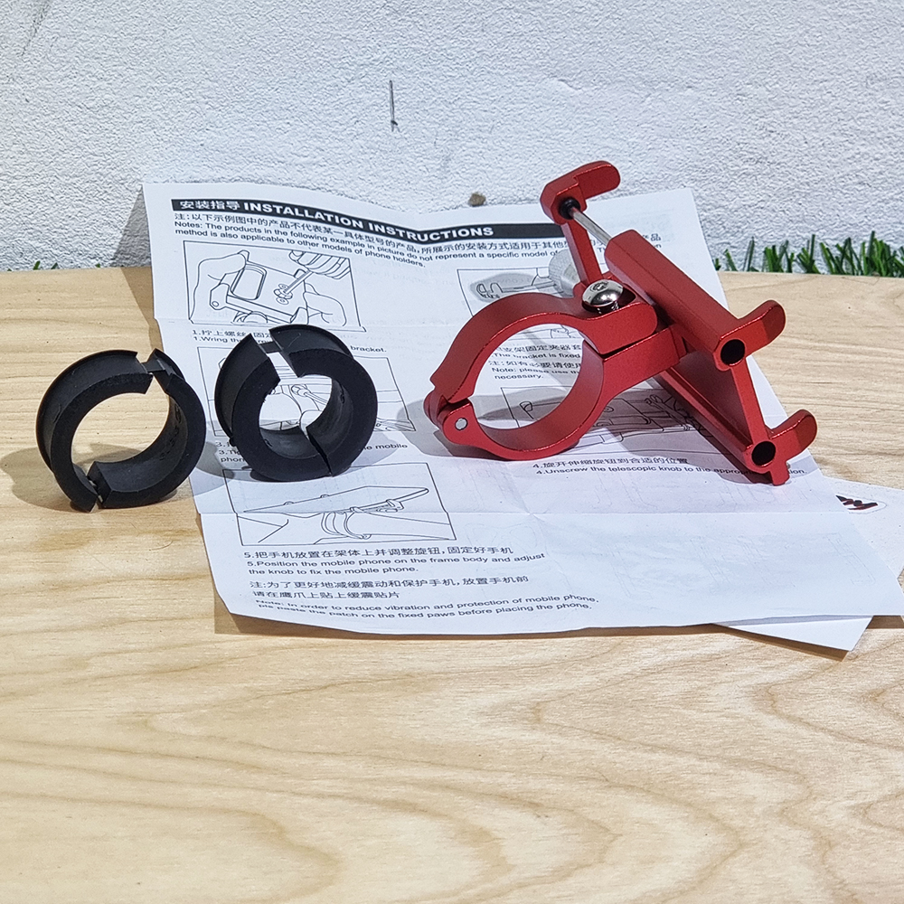 [0901] แท่นวางมือถือ ติดแฮนด์จักรยาน Aluminium ล็อคแน่น 3สี