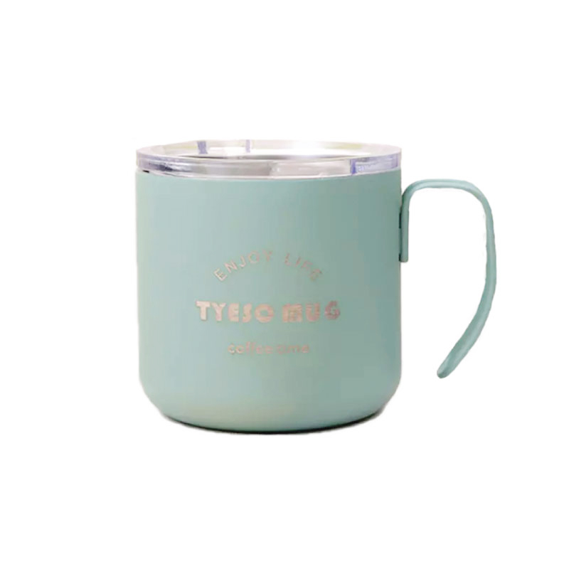 แก้วกาแฟมีหูจับ พร้อมฝาปิดเลื่อนปิดได้ 350 ml.