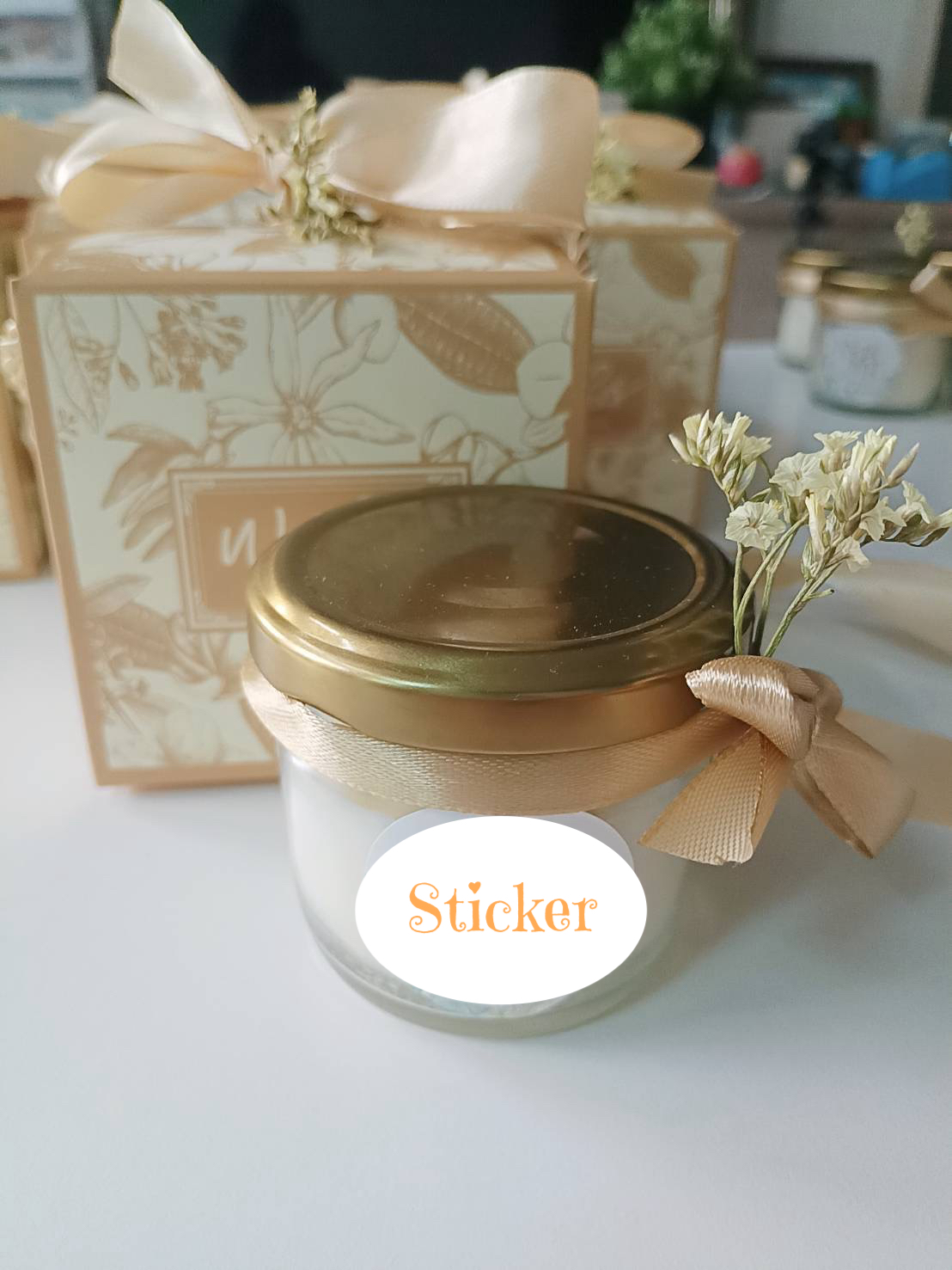 รับสั่งทำเทียนหอมของชำร่วย Soy Wax Scented Candle 100 ml มี 14 กลิ่นให้เลือก (Pre-Order)