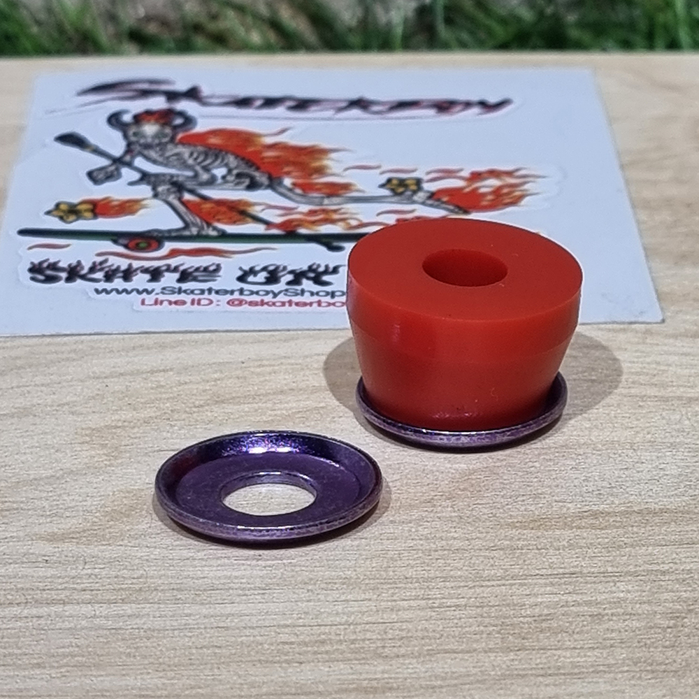 [0312] ชามแต่งรองบูชชิ่ง สเก็ตบอร์ด หัวบาน แก้ยางปริ้น ชุบสีอโนไดซ์ โคน บาเรล