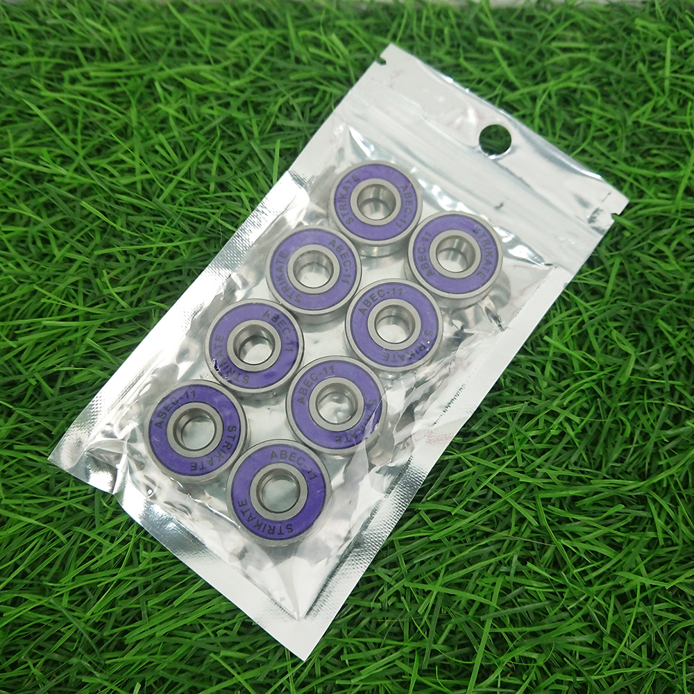 0318 แบริ่ง ลูกปืนล้อ เซิร์ฟสเก็ต ลองบอร์ด ครุยเซอร์ ชุด8ชิ้น surf skate longboard roller inline S608 ABEC-11 bearing