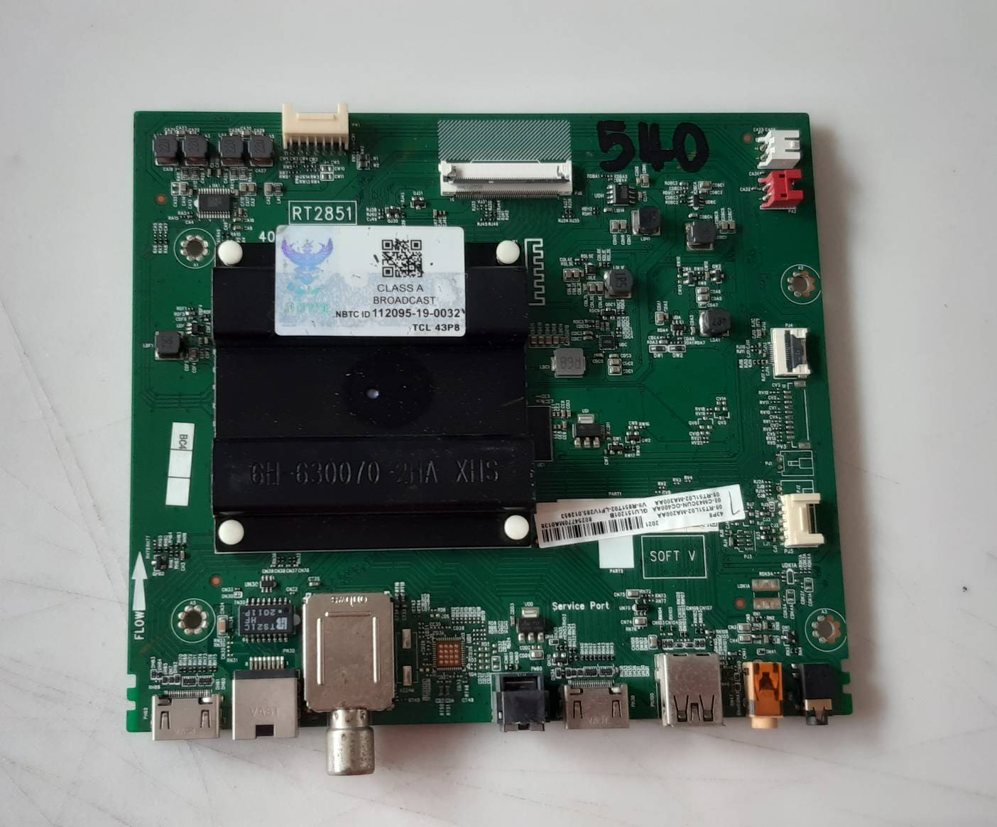 อันที่ 540 TCL 43P8 ซีสเตร็ม 40-RT51T1-MAB2HG ดีเทสแล้ว