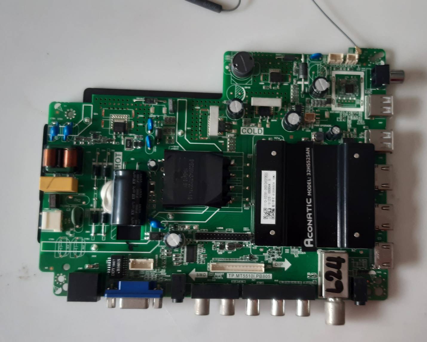 อันที่ 624 Aconatic 32HS525AN ซีสเตร็ม TP.MT5510I.PB805 ดีเทสแล้ว
