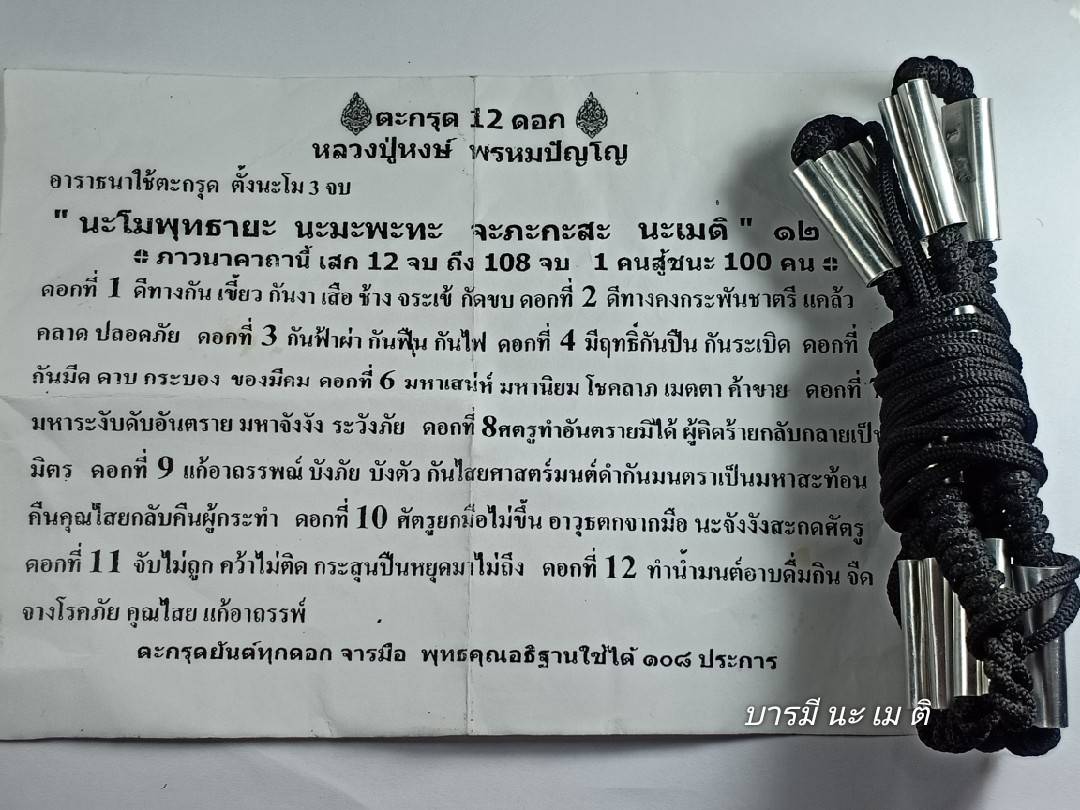 ตะกรุด12ดอก หลวงปู่หงษ์ พรหมปัญโญ