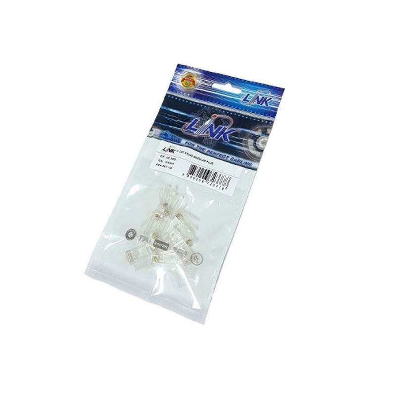 หัวRJ45 CAT6 ตัวผู้;LINK /US-1002 (1ถุง10ตัว)