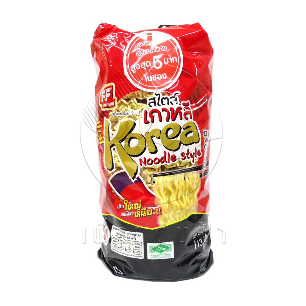 [เอฟเอฟ] บะหมี่กึ่งสำเร็จรูป สไตล์เกาหลี FF Korea Noodle Style 380g. "เจ"