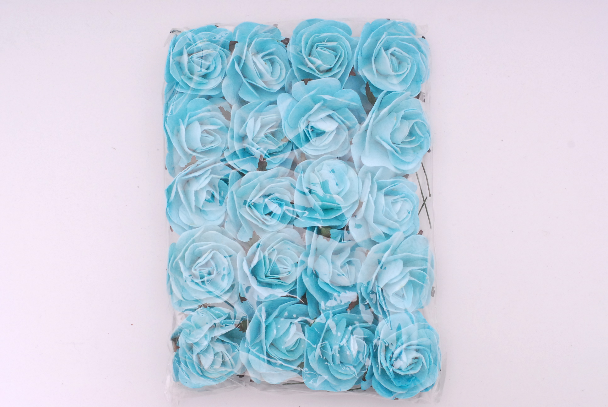ดอกไม้กระดาษสา,ดอกกุหลาบกระดาษ กุหลาบ ดอกไม้ประดิษฐ์ สำหรับของชำร่วย, งานแต่งงาน,ทำข้อมือดอกไม้เพื่อนเจ้าสาว ดอกกุหลาบ PUL4-4 N ขนาด 4.5 cm. สีฟ้า #167 Paper flowers supplies DIY decoration for wedding. Rose paper size 4.5 cm. uncurve 20 pieces light blue
