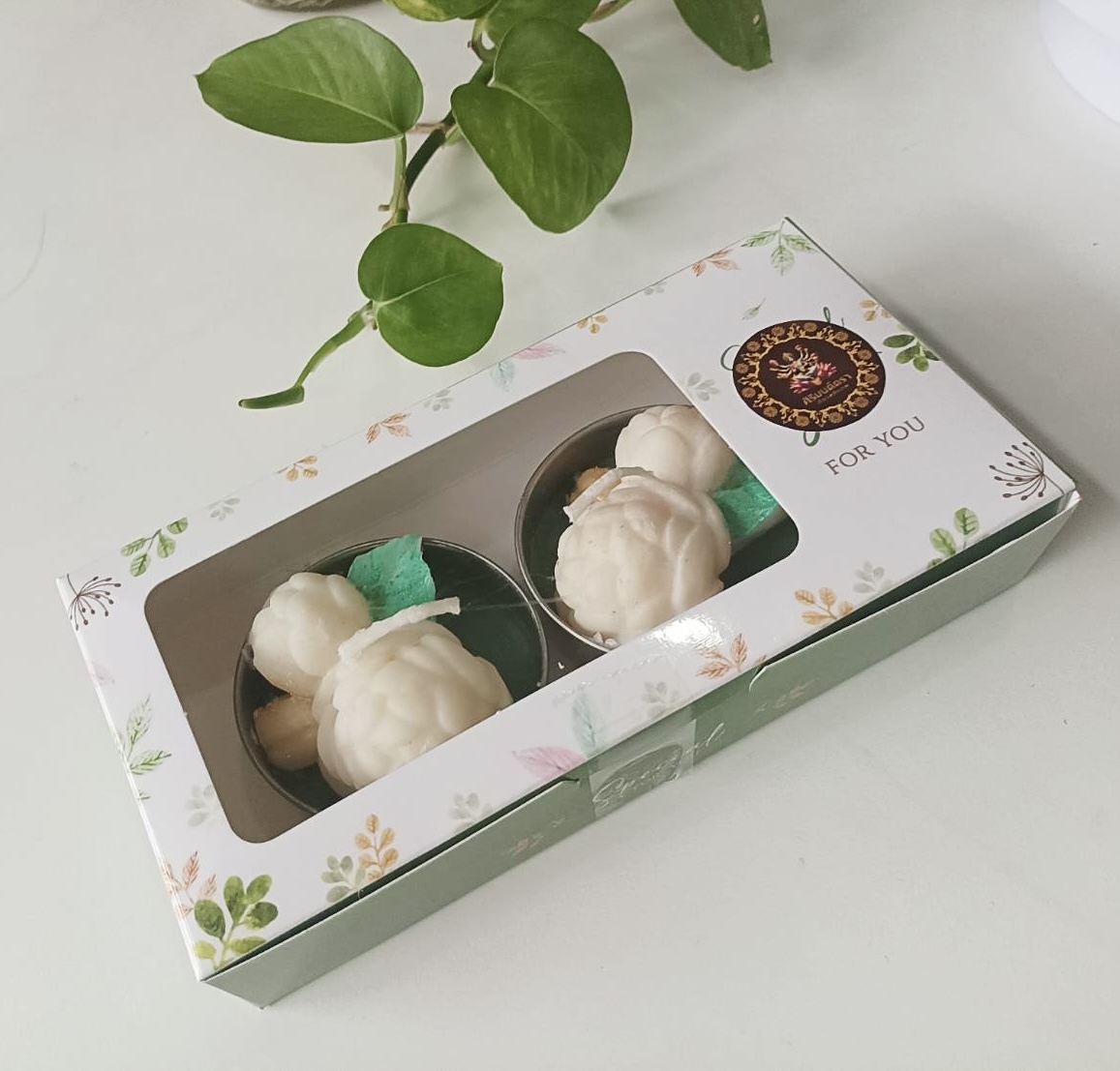 เทียนหอมดอกมะลิ เซ็ท 2 ชิ้น