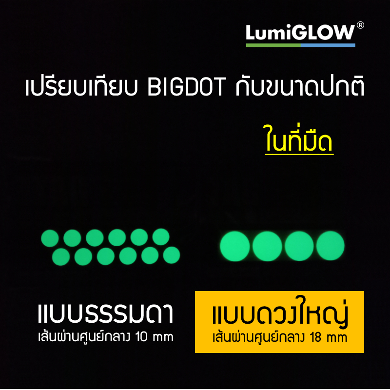 [New Arrival] สติ๊กเกอร์เรืองแสง LumiGLOW High-glow Tag "BIGDOT" (แบบวงกลม)