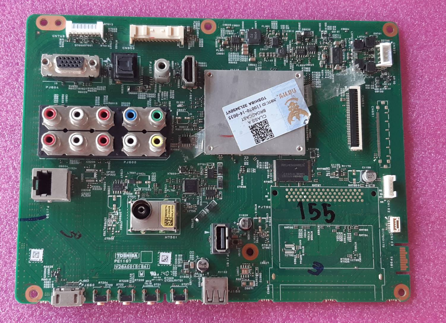อันที่ 155 TOSHIBA 32L3450VT ซีสเตร็ม V28A001519A1 ดีเทสแล้ว