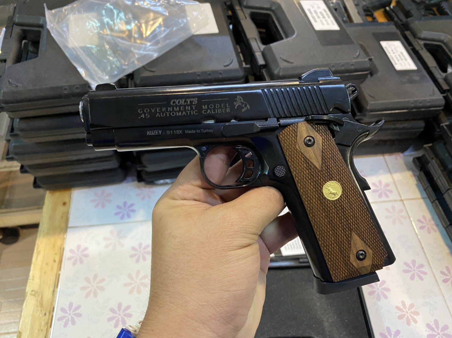 KUZEY M1911 ลาย Government ลำกล้อง 4" ดำ