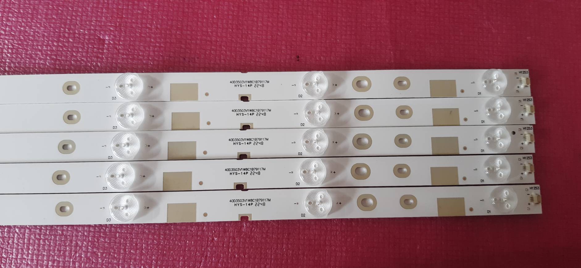 หลอดใหม่อันที่ 171 LG 43LK5000PTA 43LJ500T RF-EG430E32-0801S-13 A0 40D3503V1W8C1B79117M LBM400P0801-BS-3S หลอด8ดวง5แถว ยาว 85