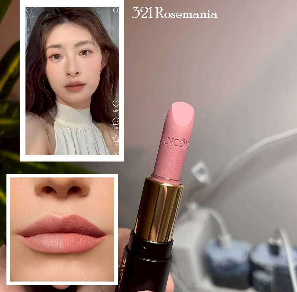 ลิปสติก Lancome L'Absolu Rouge Drama Matte Lipstick 1.6g # 321 Rosemania (No box)