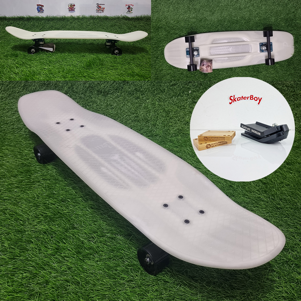 0202 สเก็ตบอร์ด Penny 32" street cruiser แปลง surfskate ใส่ Waterborne หลังไม้ Street surf skateboard