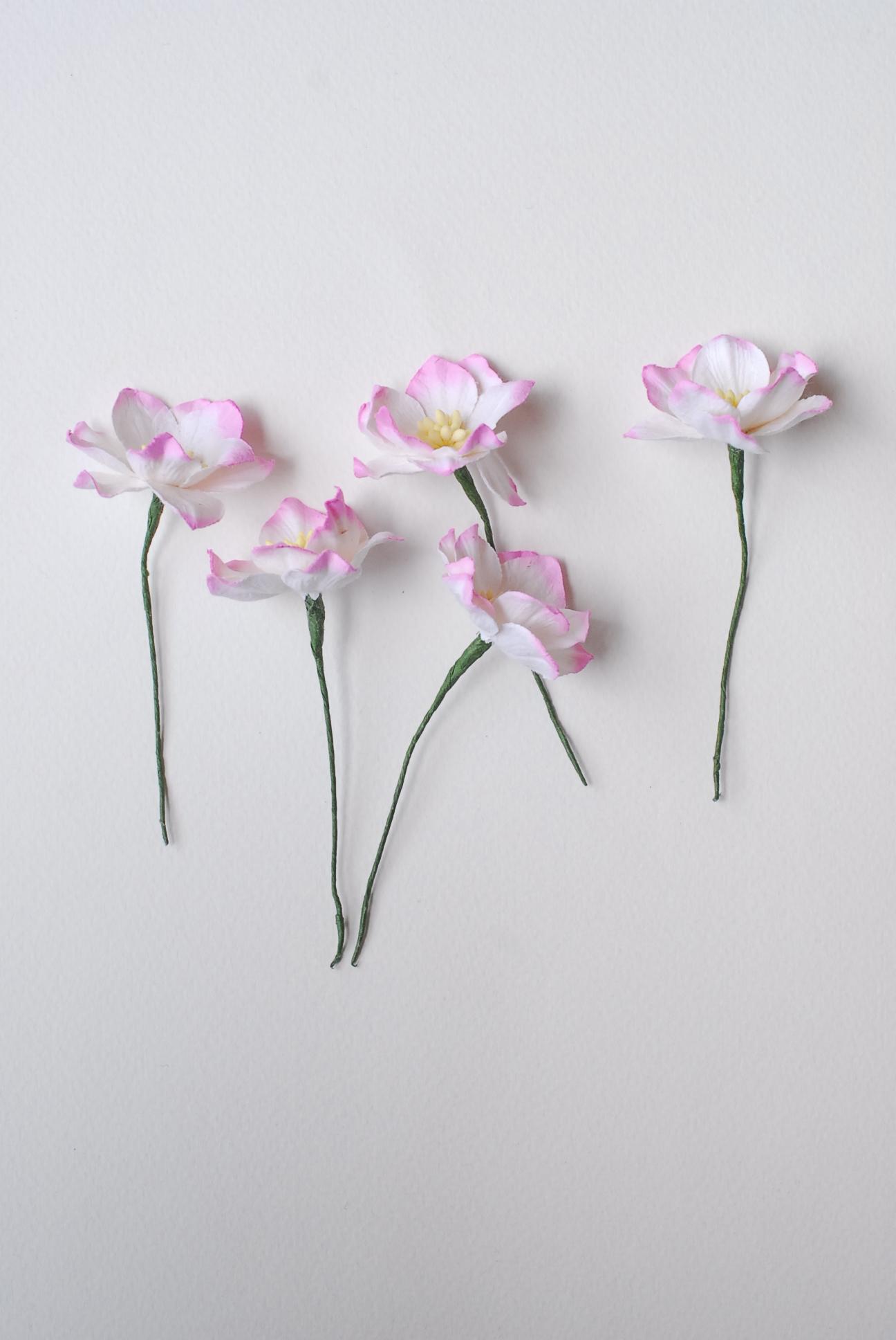 ดอกไม้กระดาษสา ดอกโลตัสอินโดนิเซียกระดาษ ดอกไม้กระดาษสาราคาส่ง ดอกไม้กระดาษสำหรับตกแต่งของชำร่วย งานแต่งงาน ทำช่อดอกไม้ติดอกเจ้าบ่าว ข้อมือดอกไม้เจ้าสาว ขนาด3.5 cm. 25 ดอก สีชมพปัด Paper flowers supplies: DIY wedding tools Big Cherry blossom (Lotus Indoni