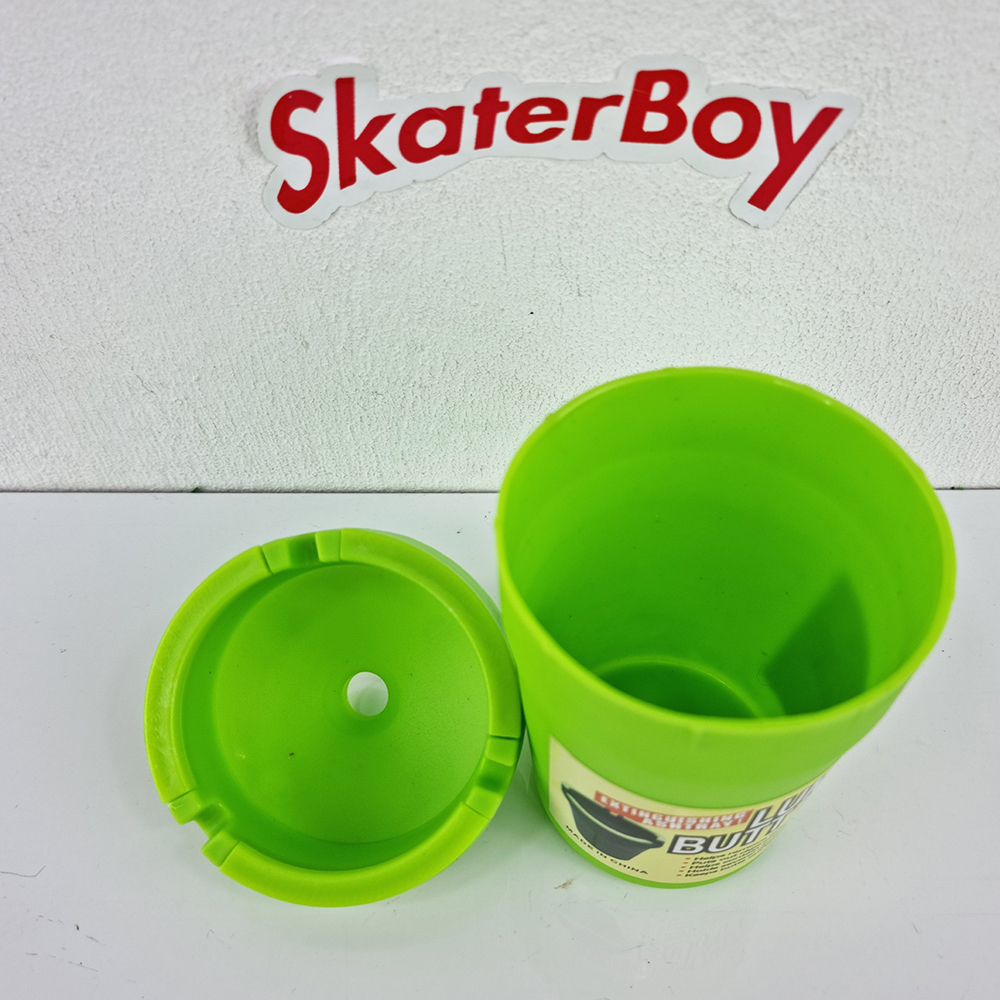 [1007] ถังขยะพกพา ติดรถ ทรงแก้วหาที่วางง่าย ทนความร้อน ฝาปิดมิดชิด