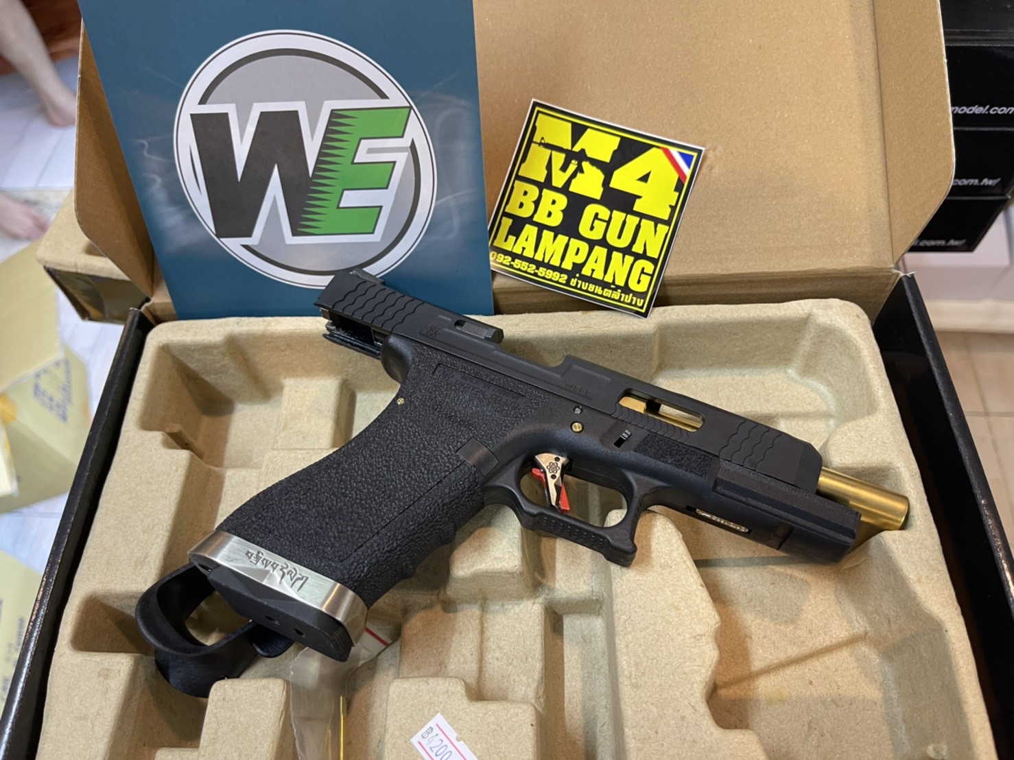 WE - Glock 34 G-Force T1 เฟรมดำ สไลด์ดำ ท่อทอง