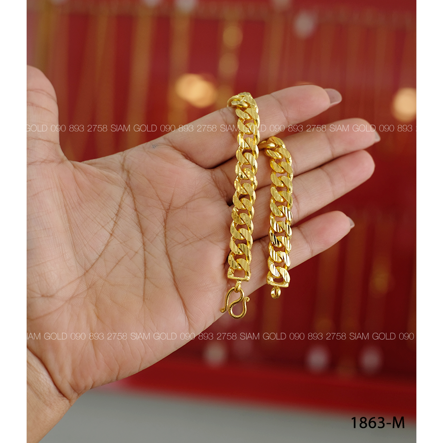 สร้อยข้อมือ เลสตัดลาย 2 บ. (M)