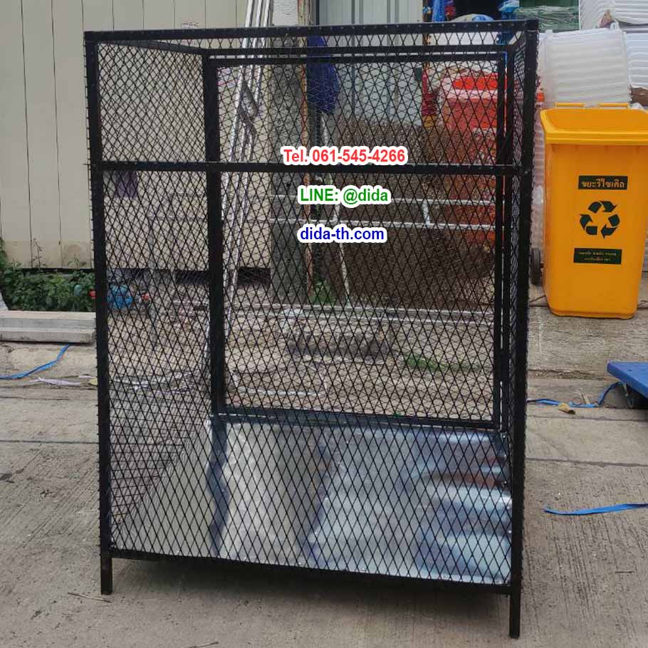 ตะแกรงทิ้งขยะขนาดใหญ่แบบมีประตู