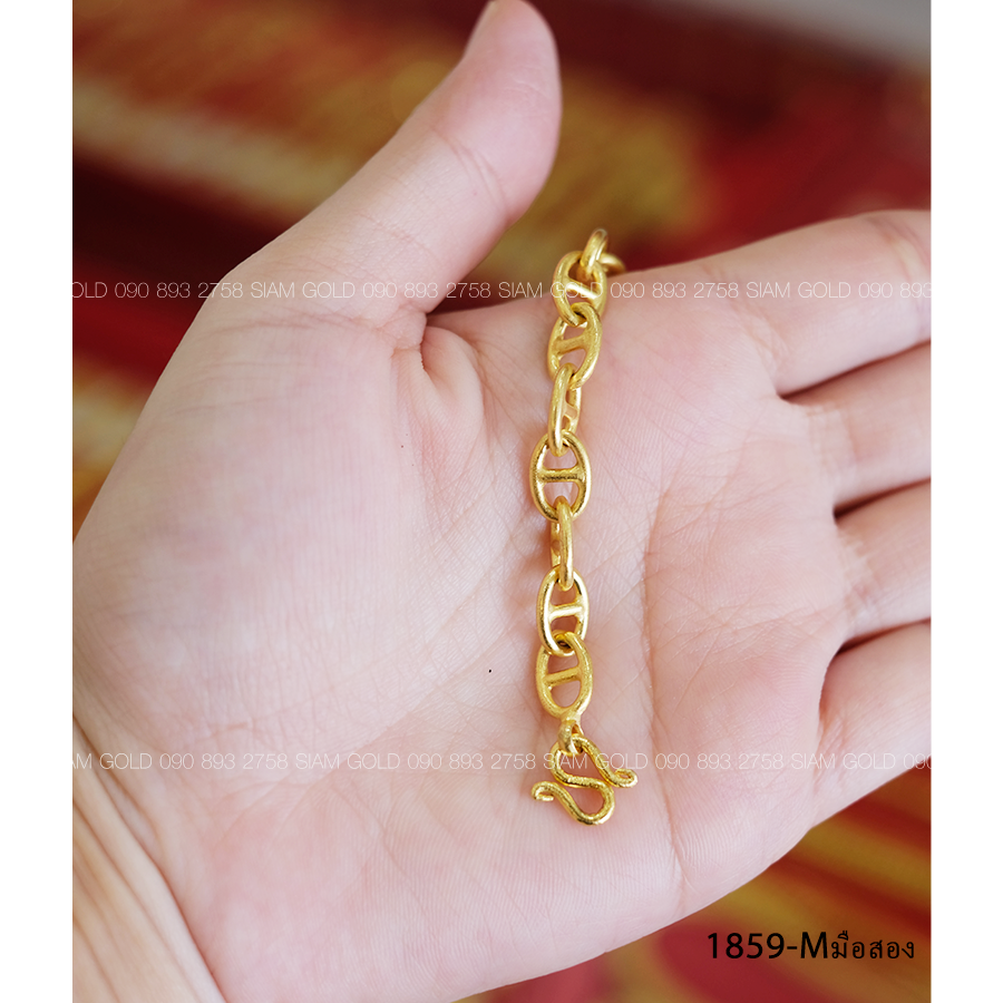 (M-มือสอง) สร้อยข้อมือ ข้อมือลายโซ่ห่วง 1 บาท