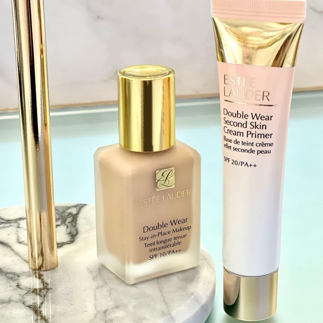 Estee Lauder Mini Gift Set 3 Items. ( Foundation Primer & Lipstick ) แถมฟรีกระเป๋า💗