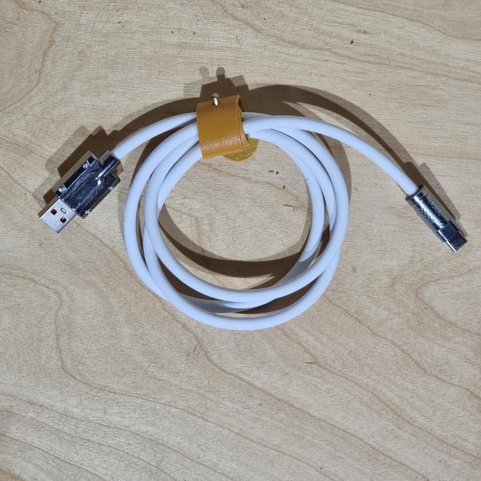 [1300] สาย Silicone ชาร์จเร็ว USB to type c รองรับไฟ 120W หนา6มิล ทนทาน ใช้ได้นาน