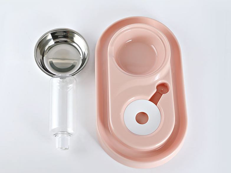 [1100] ชามให้น้ำ ให้อาหารสด สุนัข แมว ทำความสะอาดง่าย มีช่องน้ำหล่อกันมดขึ้น