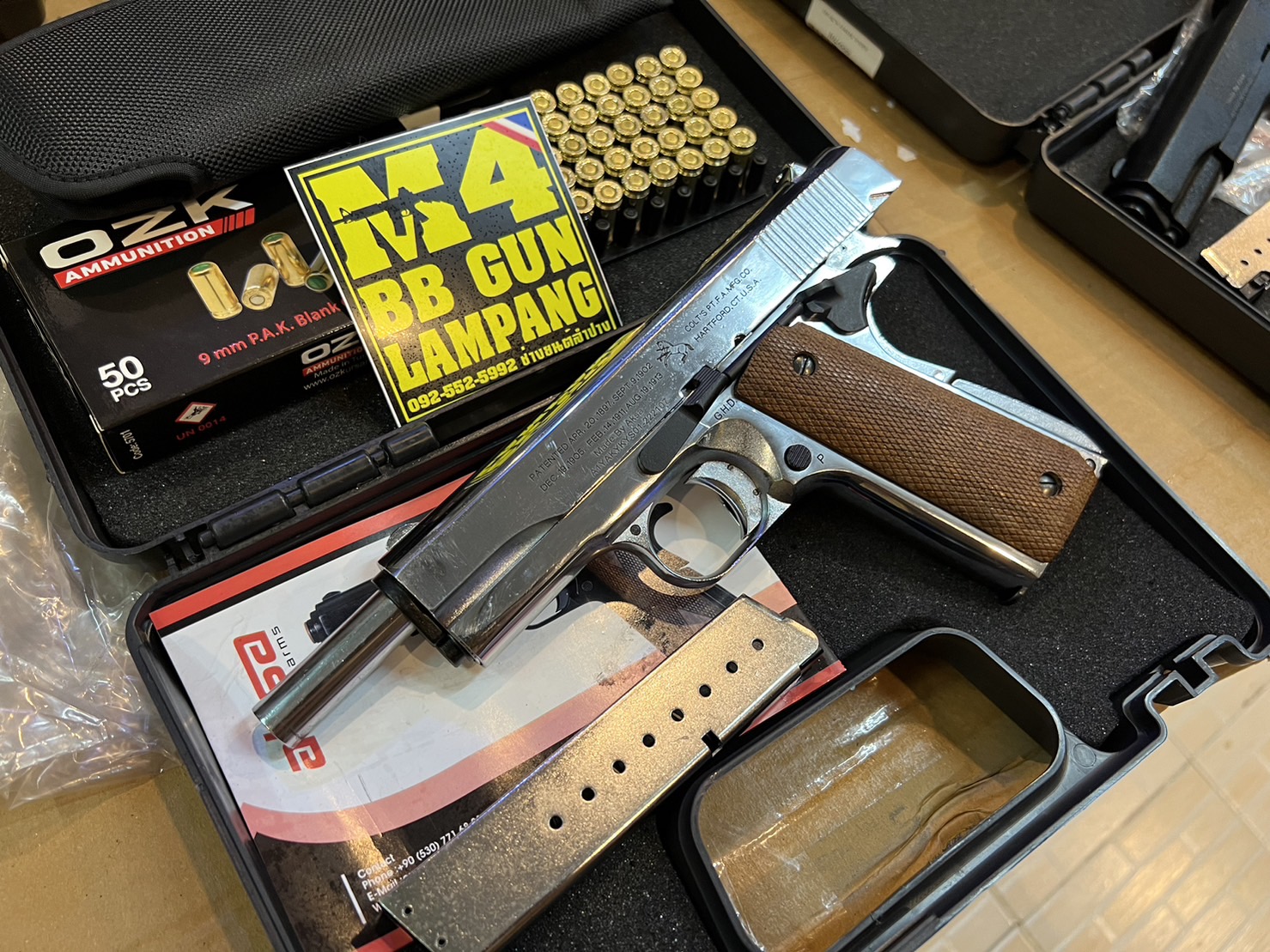 AKSA COLT 1911 ลาย 100 ปี สีเงินเงา