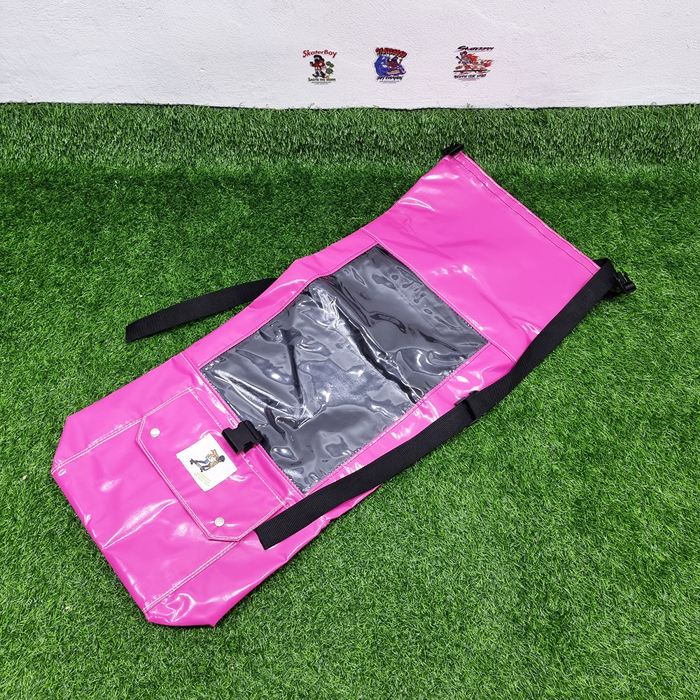 [0319] กระเป๋าสะพายหลัง ใสโชลายบอร์ด Surf skate 32" [ThaiHandMade] กันน้ำ พับเก็บง่าย