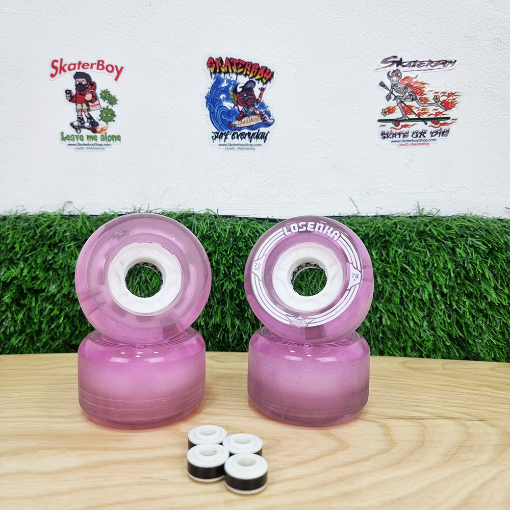 [0317] ล้อไฟ สเก็ตบอร์ด 70x40 82A 85 ขอบมน แกนพลาสติกใหญ่เซฟน้ำหนัก Luosenka